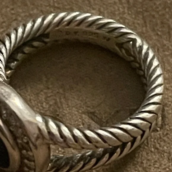 David Yurman Cerise Ring in onyx and diamonds display picture 1